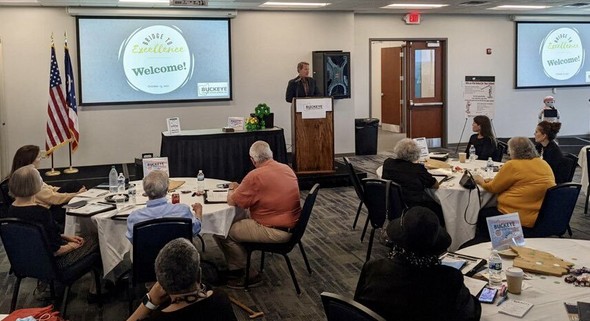 Lt Governor Husted speaks to the Buckeye Charter School Board.