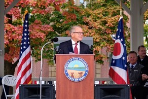 Governor DeWine speaks in Coshocton County, announcing a new grant funding for the local jail.