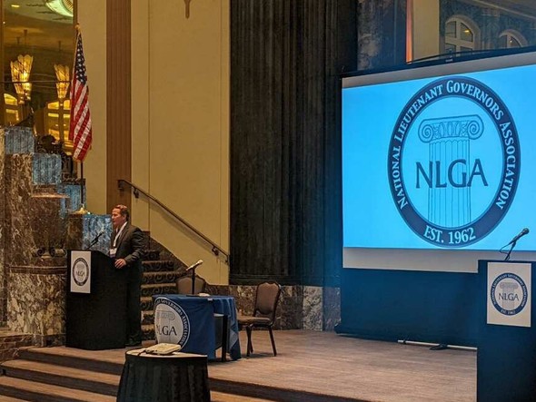 Lt. Governor Husted speaks to other Lt. Governors from across the country at the annual National Lieutenant Governor Association's annual meeting. 