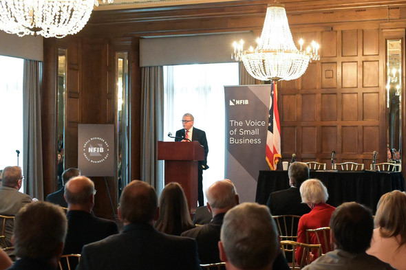 Governor DeWine speaks to member of the National Federation of Independent Business.