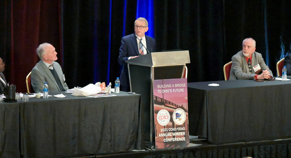 Governor DeWine speaks to County Commissioners and Engineers at their annual winter conference.