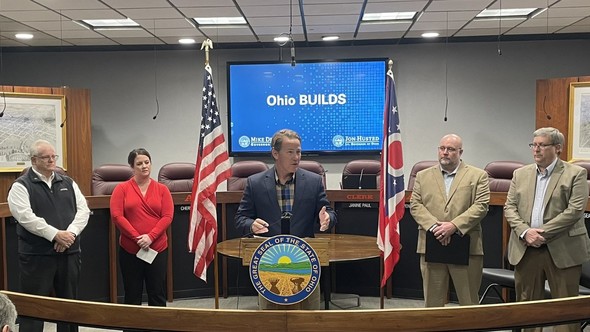 Lt. Governor Husted announces the latest Ohio BUILDS grant to Newark that will help improve drinking water and bring sewage treatment capacity.