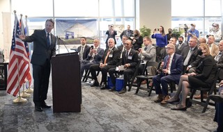 Lt. Governor Husted speaks at the groundbreaking of the new Sierra Nevada Corporation facilities.