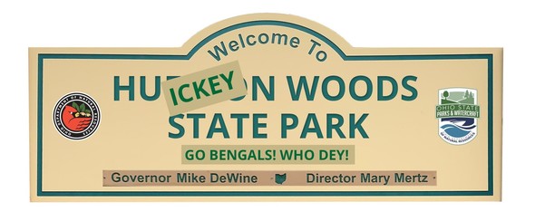 Ickey Woods State Park Sign