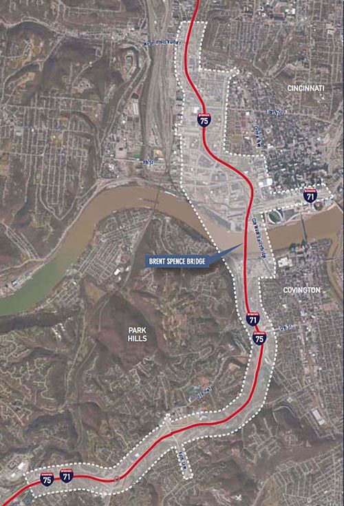 Brent Spence Bridge Corridor Project Map