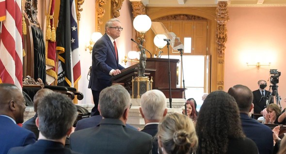 Governor DeWine speaks at the State of the State Address.