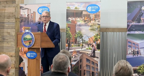 Governor DeWine announces new support for Lima's Central District Project.