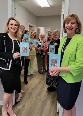 First Lady DeWine gave out some of her cookbooks to the staff at Ashland Pregnancy Care Center.