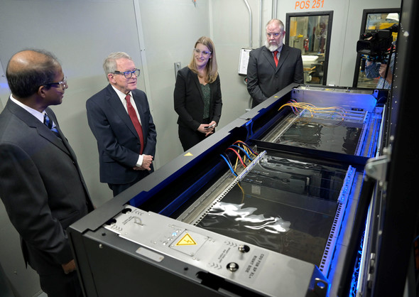 Governor DeWine tours the Lubrizol Corporation in Cleveland.