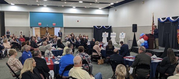 Lt. Governor Husted speaks to the Cambridge Chamber.