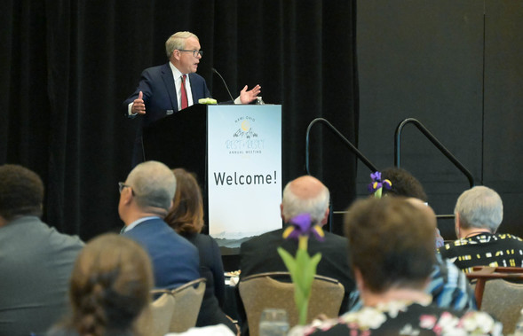 Governor DeWine speaks at the National Alliance on Mental Illness Ohio meeting in Columbus.