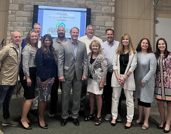 Lt. Governor Husted pictured with Powell-area realtors during their meeting on Monday.