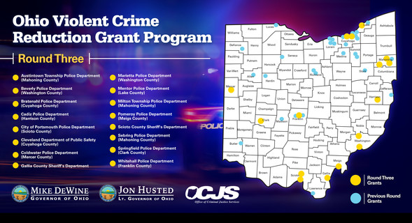 Violent Crime Reduction Grant Map Graphic