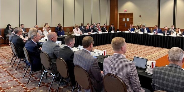 Lt. Governor Husted speaks at the first meeting of the Ohio Broadband & 5G Sector Partnership at The Ohio Stte University.