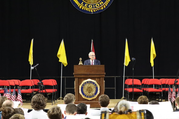 Governor DeWine speaks to members of the Buckeye Boys State in Oxford.