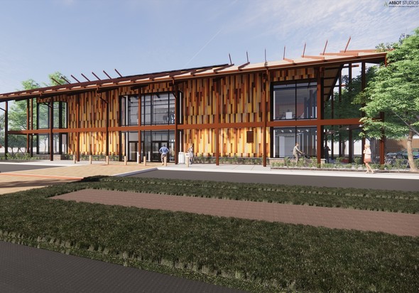 Rendering of Great Council State Park Interpretive Center