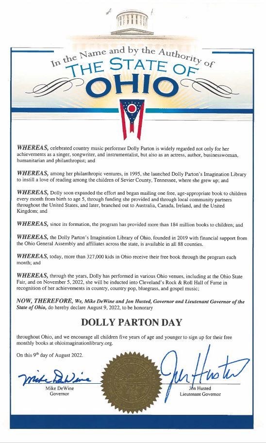 Dolly Parton Day Proclamation