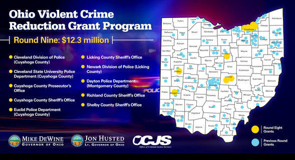 Violent Crime Grant Round 9 Map