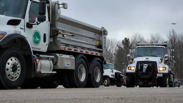 ODOT trucks in convoy to New York