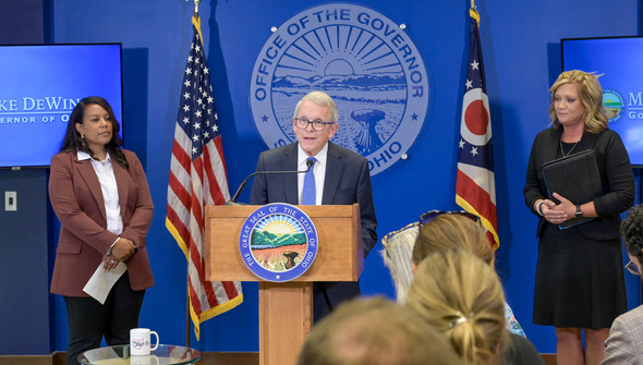 Governor DeWine announcing new appointees Alisha Nelson and Kara Wente