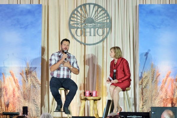 Singer Luke Bryan and First Lady Fran DeWine