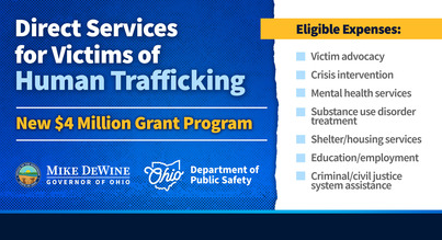 Victims of Human Trafficking grant program graphic