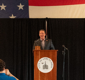 Husted provided remarks at the Historic Athens Armory Renovation Groundbreaking Ceremony