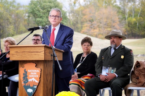 Governor DeWine speaks at Ohio Hopewell Ceremonial Earthworks World Heritage Inscription Celebration