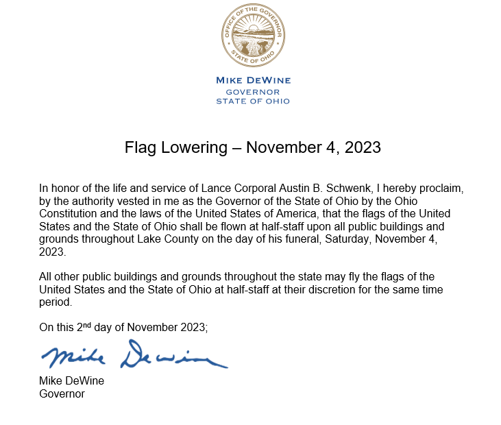 Flag Lowering ? November 4, 2023