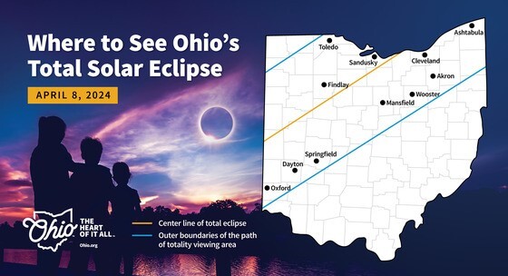 Ohio's Total Solar Eclipse graphic