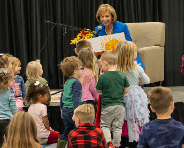 First Lady Fran DeWine attends the 10th Anniversary Celebration of the Greene County Imagination Library Program