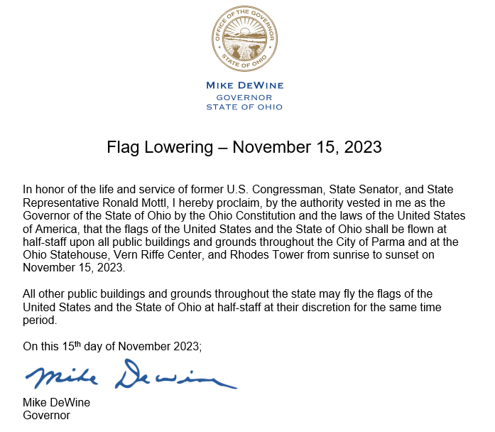 Flag Lowering ? November 15, 2023