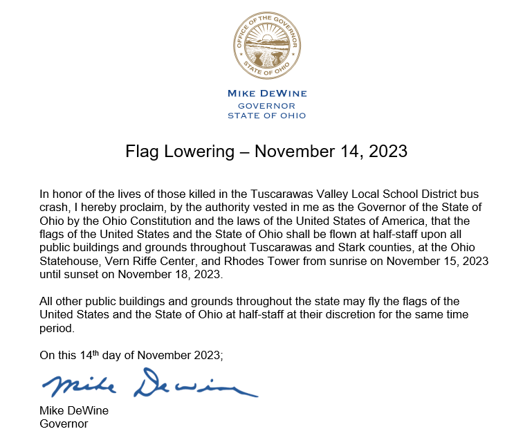 Flag Lowering ? November 14, 2023