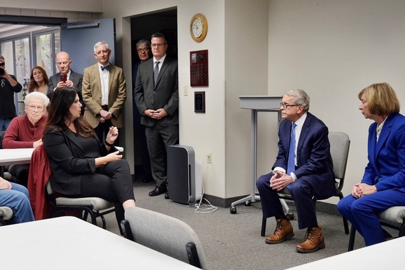 Governor DeWine and First Lady DeWine meet with community leaders in East Palestine