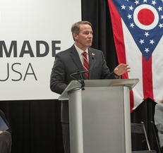 Lt. Governor Husted at Lincoln Electric Company's ribbon cutting