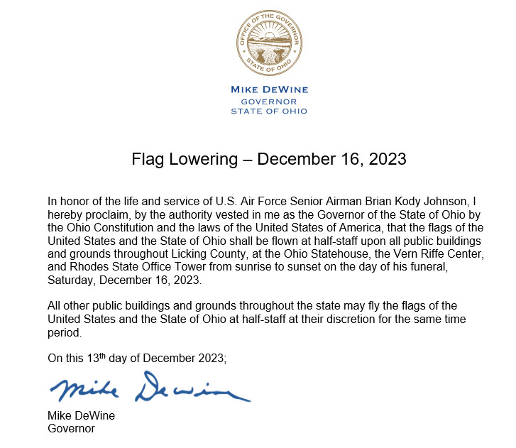 Flag Lowering ? December 16, 2023
