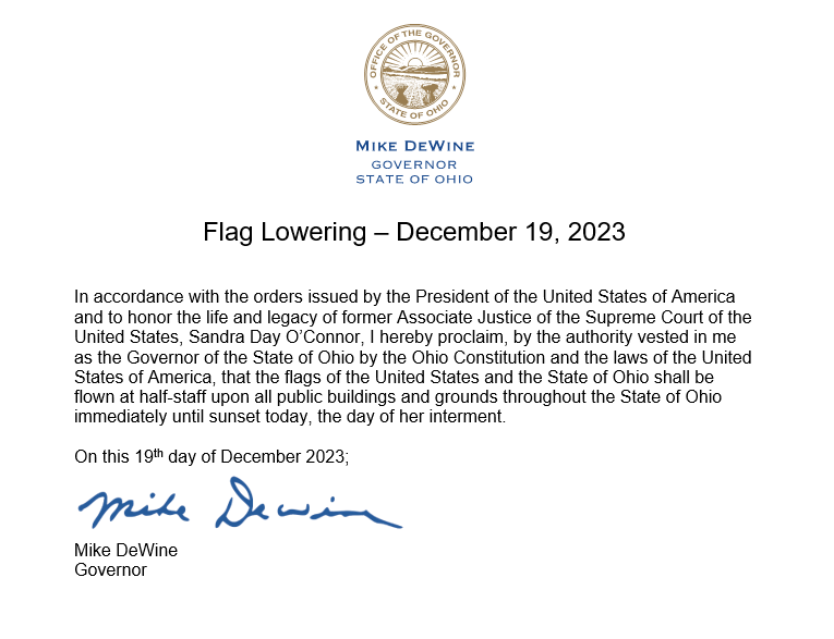 Flag Lowering ? December 19, 2023