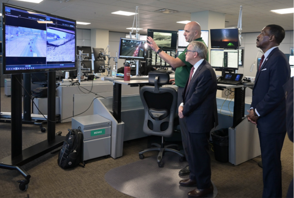 Governor DeWine tours the ODOT Traffic Management Center.