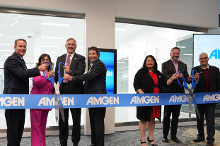 ) Lt. Governor Husted speaks at the ribbon cutting for Amgen?s new commercial biologic manufacturing facility. 