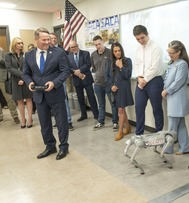 Lt. Governor Husted visited Johnstown to speak at the ribbon cutting for Johnstown High School?s new Innovation Center 