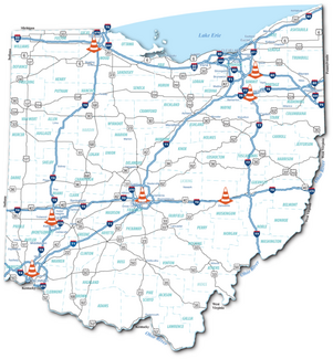 Ohio construction map