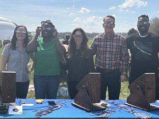 Lt Governor Husted views solar eclipse in Dayton 