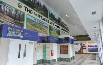 The new re-imagined rest areas featuring the Hopewell Ceremonial Earthworks