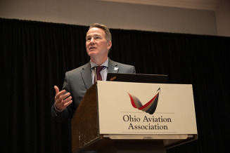 Lt. Governor Husted speaking at the Ohio Aviation Association's Annual Conference. 