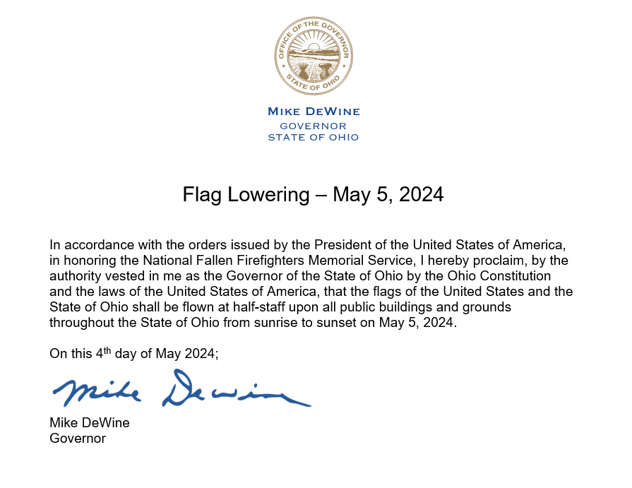 Flag Lowering - May 5, 2024