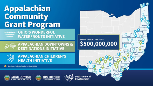 Map pinpointing all grants