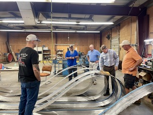 Lt. Governor Husted visited Crownover Lumber in Vinton County .