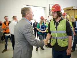 Lt. Governor Husted toured several programs at Tri-Rivers Career Center in Marion.