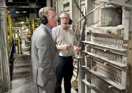 Lt. Governor Husted visited Libbey Glass in Toledo .