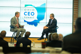 Lt. Governor Husted joined Intel CEO Pat Gelsinger for a fireside chat during the Ohio Business Roundtable Ohio CEO Summit.